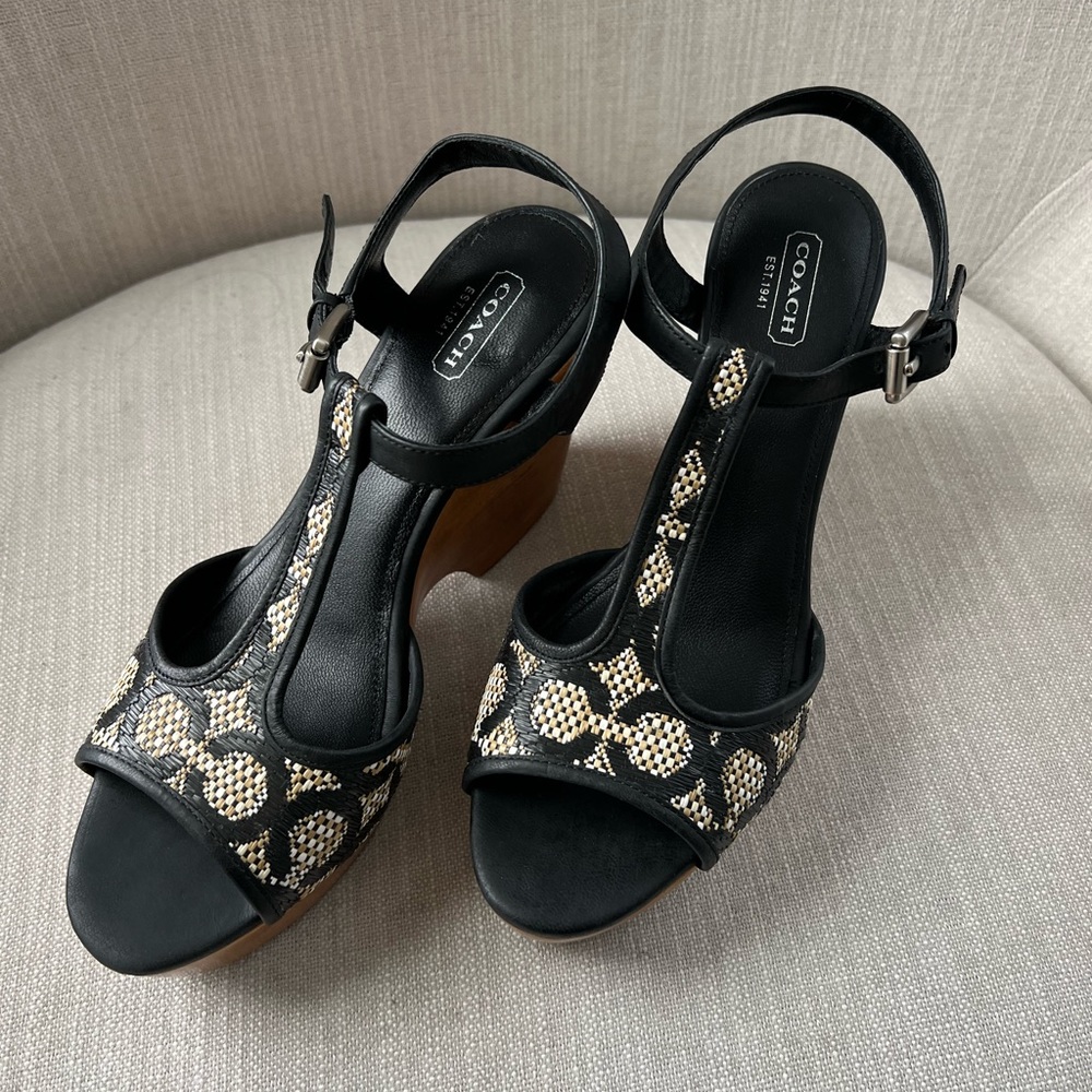 Coach platform sandals